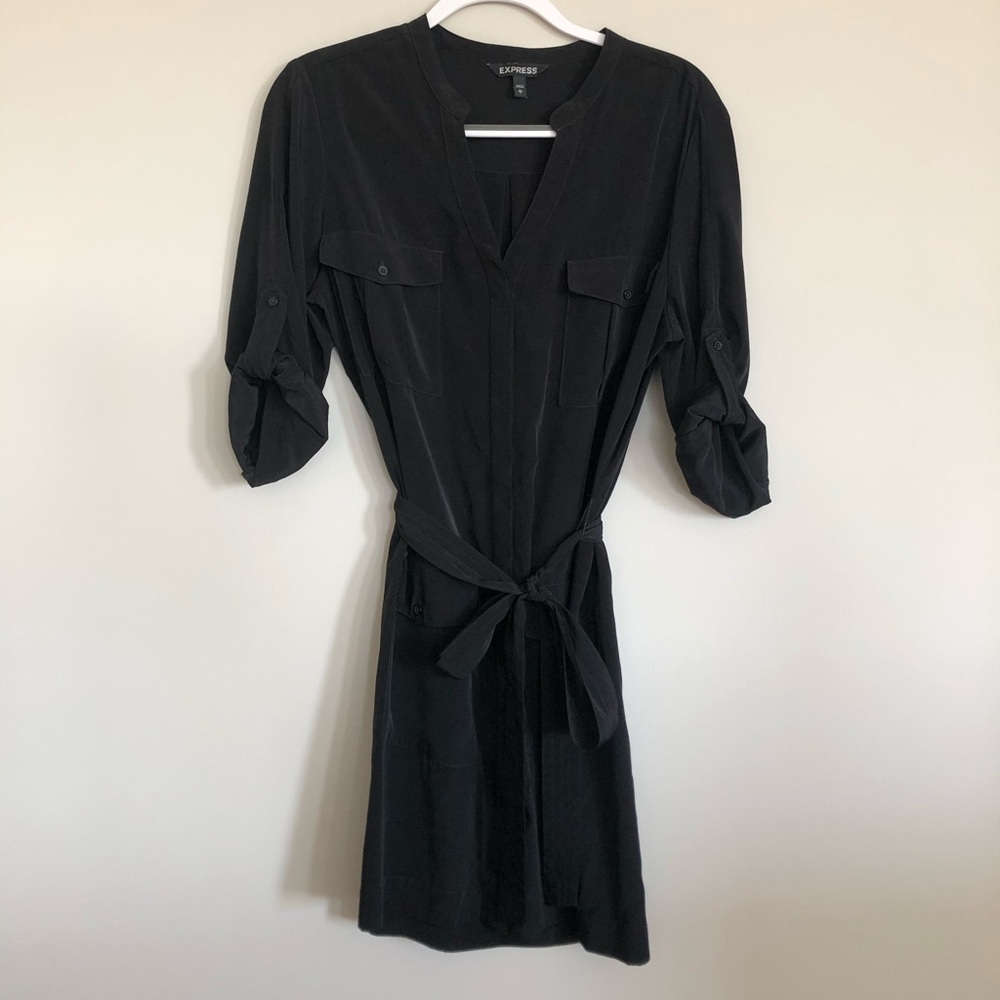 Express Classic Black Blouse Dress